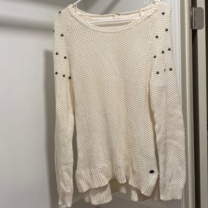 Roxy Girl’s Sweater with Studded Shoulders